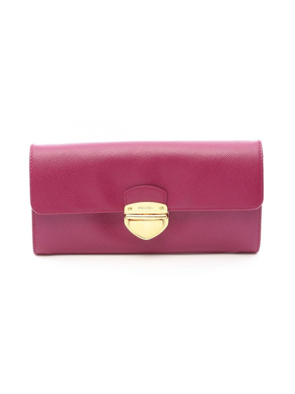 Prada Bifold Wallet Saffiano Tuc Purple Leather